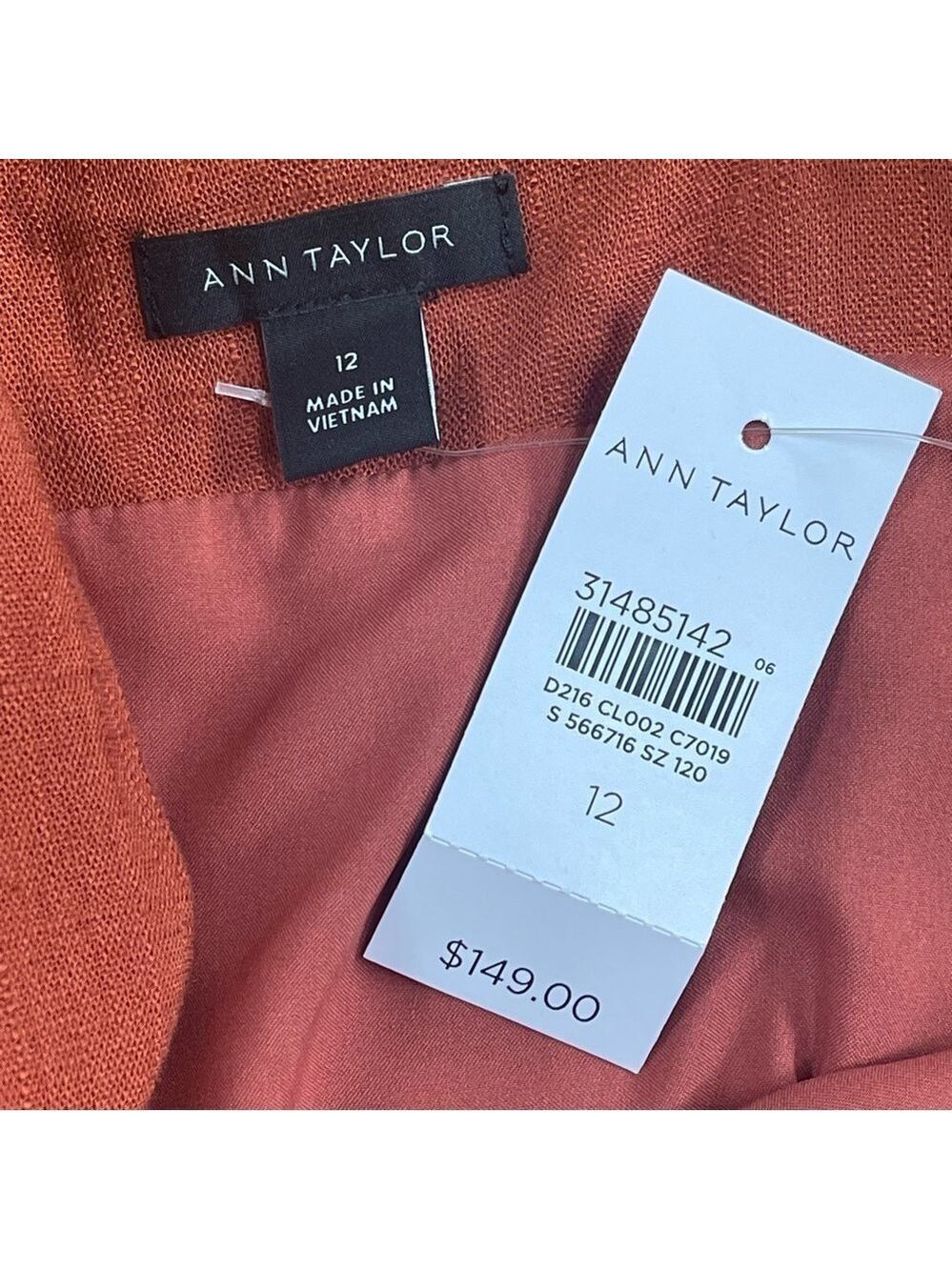 Ann Taylor Square Neck Midi Tiered Linen Blend Dress Sleeveless Summer Sz 12 - Picture 9 of 11